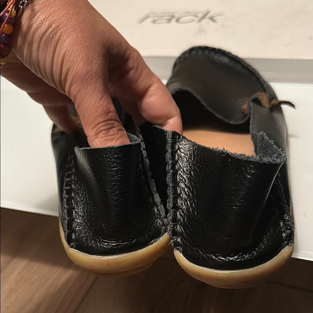 Black Leather Flats - Picture 5 of 6